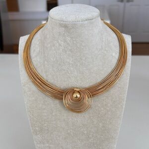 Vintage Gold Circular Necklace